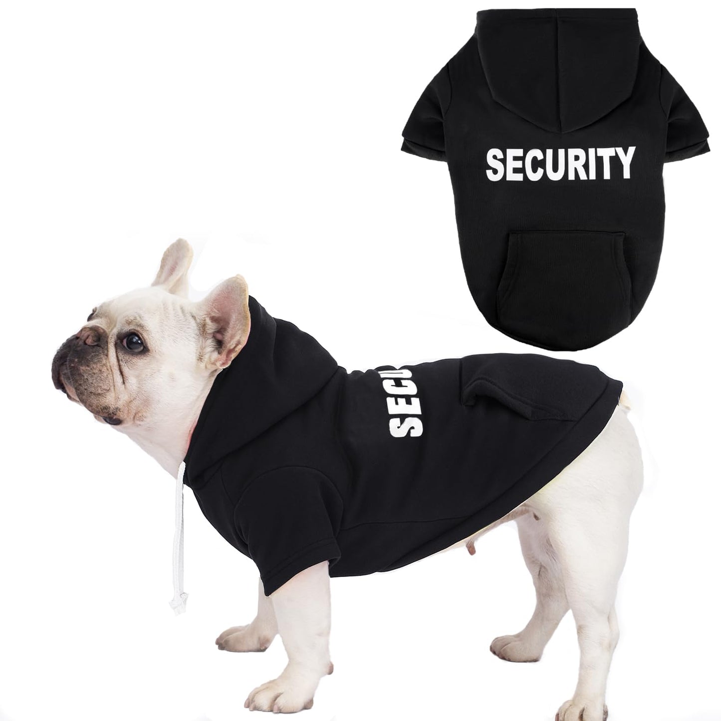 Dog Sweaters Hoodies for Large Dogs – Ultra-Soft Fleece Dog Sweatshirt with "I LOVE MY DAD," "I LOVE MY MOM," and "SECURITY" Prints