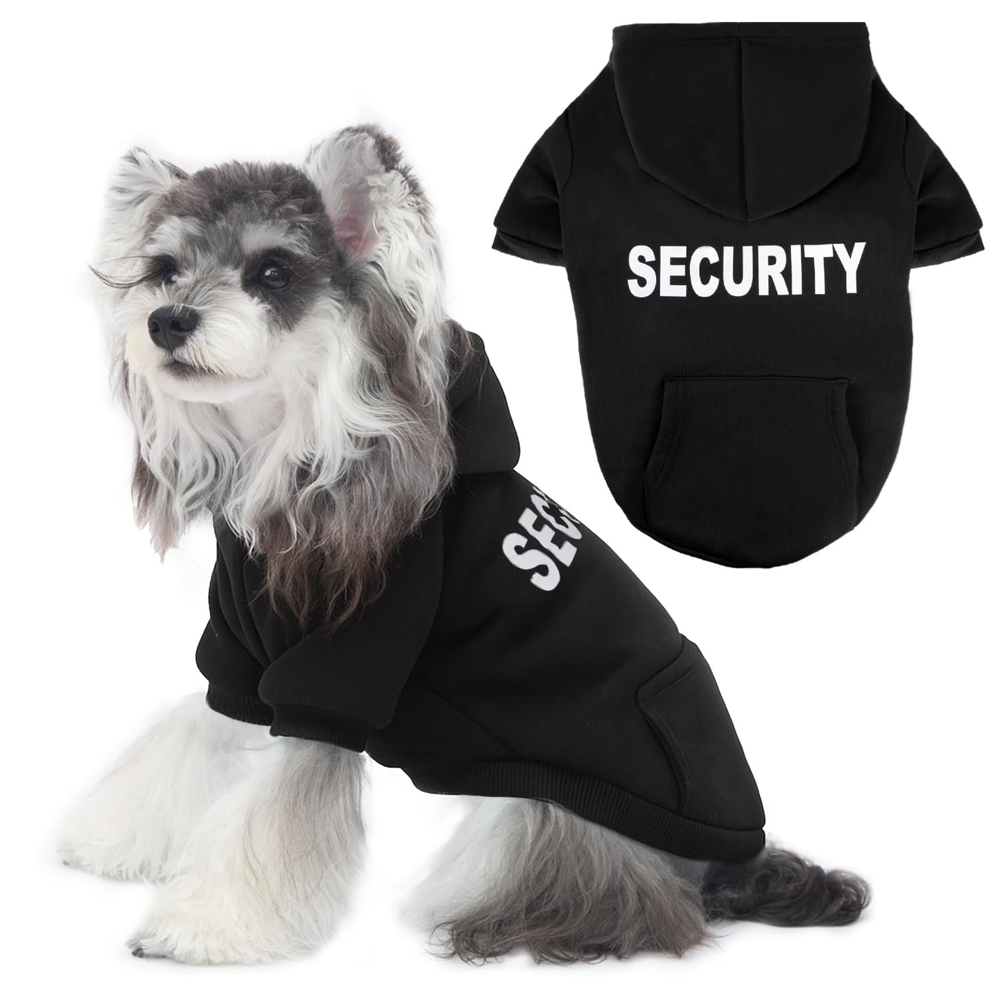 Dog Sweaters Hoodies for Large Dogs – Ultra-Soft Fleece Dog Sweatshirt with "I LOVE MY DAD," "I LOVE MY MOM," and "SECURITY" Prints