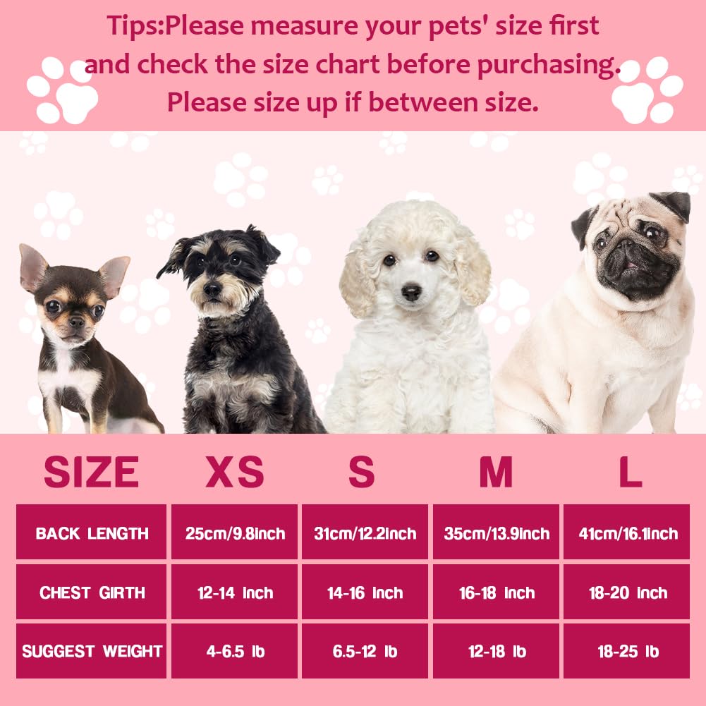 Dog Christmas Outfit - Merry Woofmas Dog Dress with Bowknot Tulle for Small & Medium Dogs