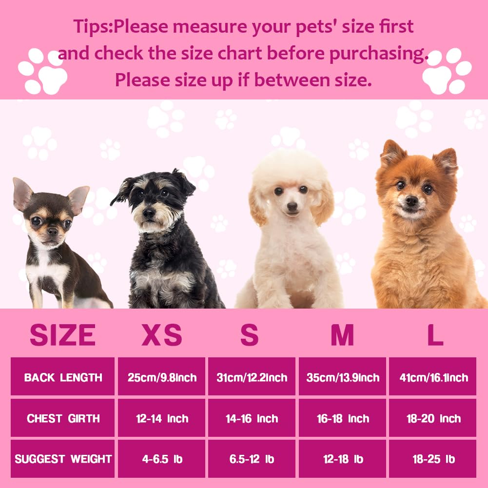 Dog Christmas Outfit - Merry Woofmas Dog Dress with Bowknot Tulle for Small & Medium Dogs