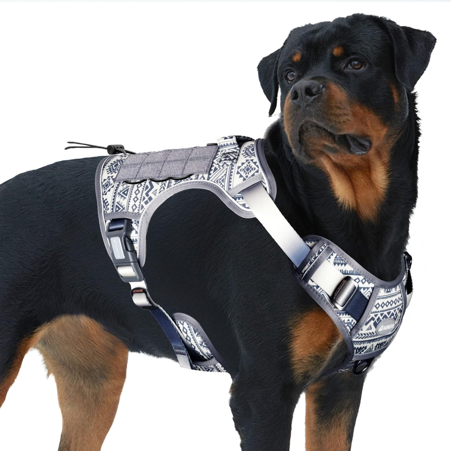 Auroth Tactical Dog Harness – No Pull Adjustable Pet Harness with Leash for Large Dogs (Multiple Sizes & Colors)