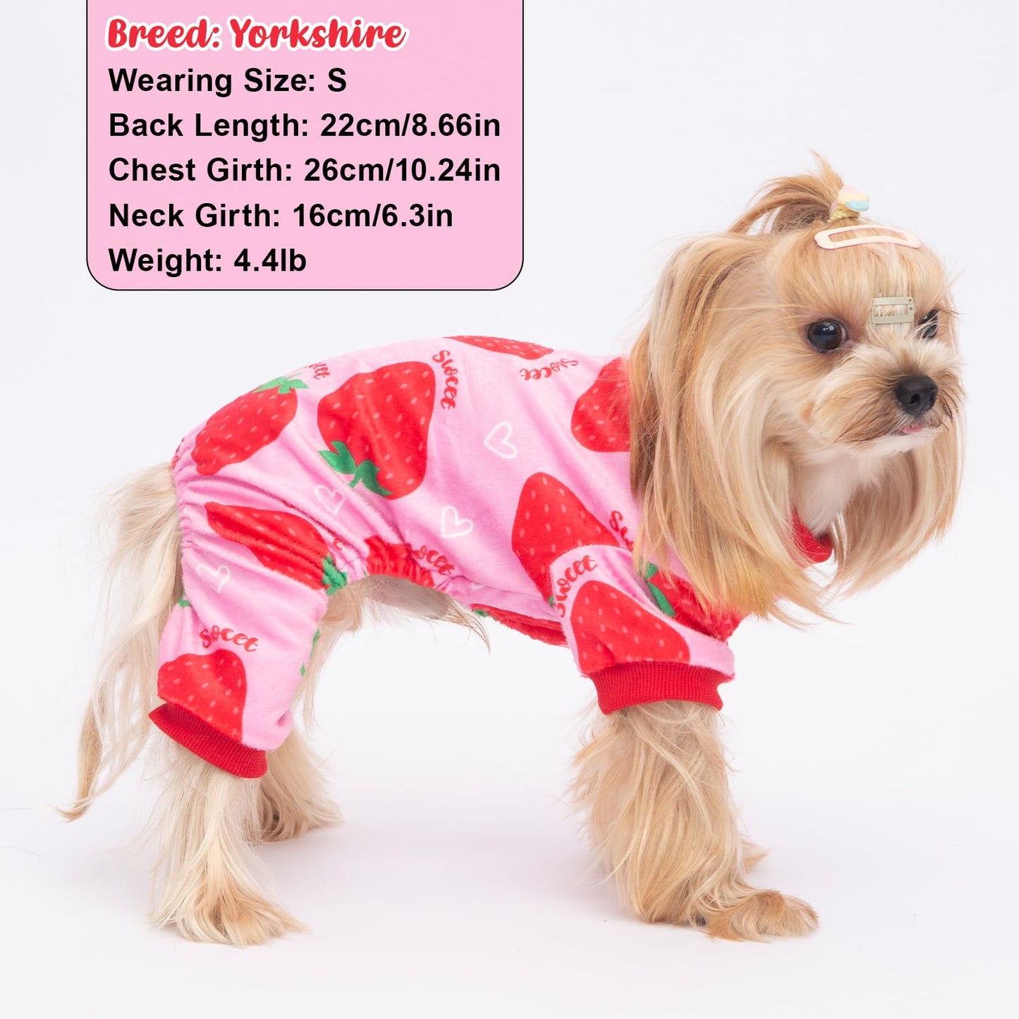 Christmas Dog Pajamas - 4 Pack Soft & Lightweight Recovery Suits for Small Pets