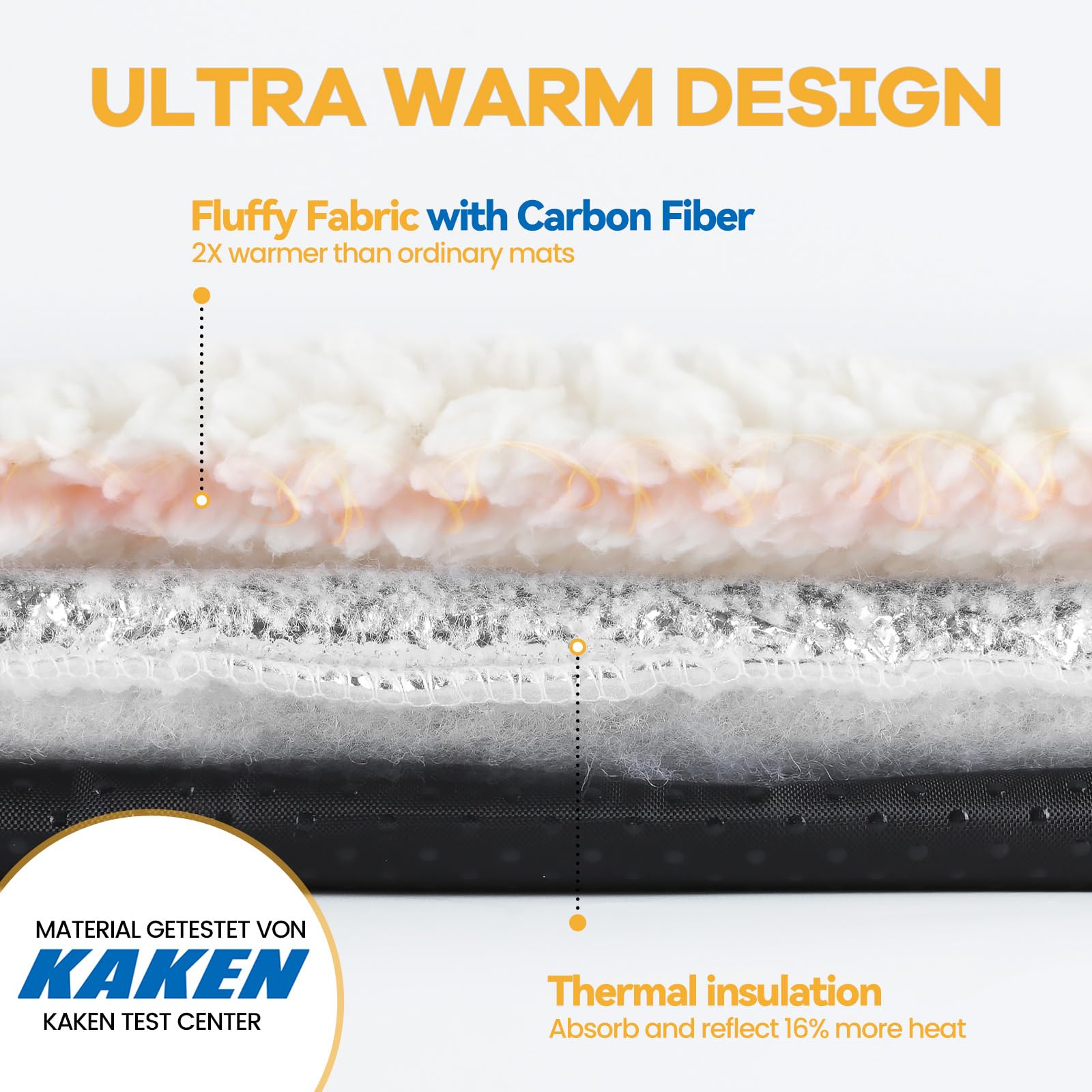 Self Warming Cat Bed Self Heating Cat Dog Mat 24 x 18 inch Extra Warm Thermal Pet Pad for Indoor Outdoor Pets with Removable Cover Non-Slip Bottom Washable Light Grey Non Electric