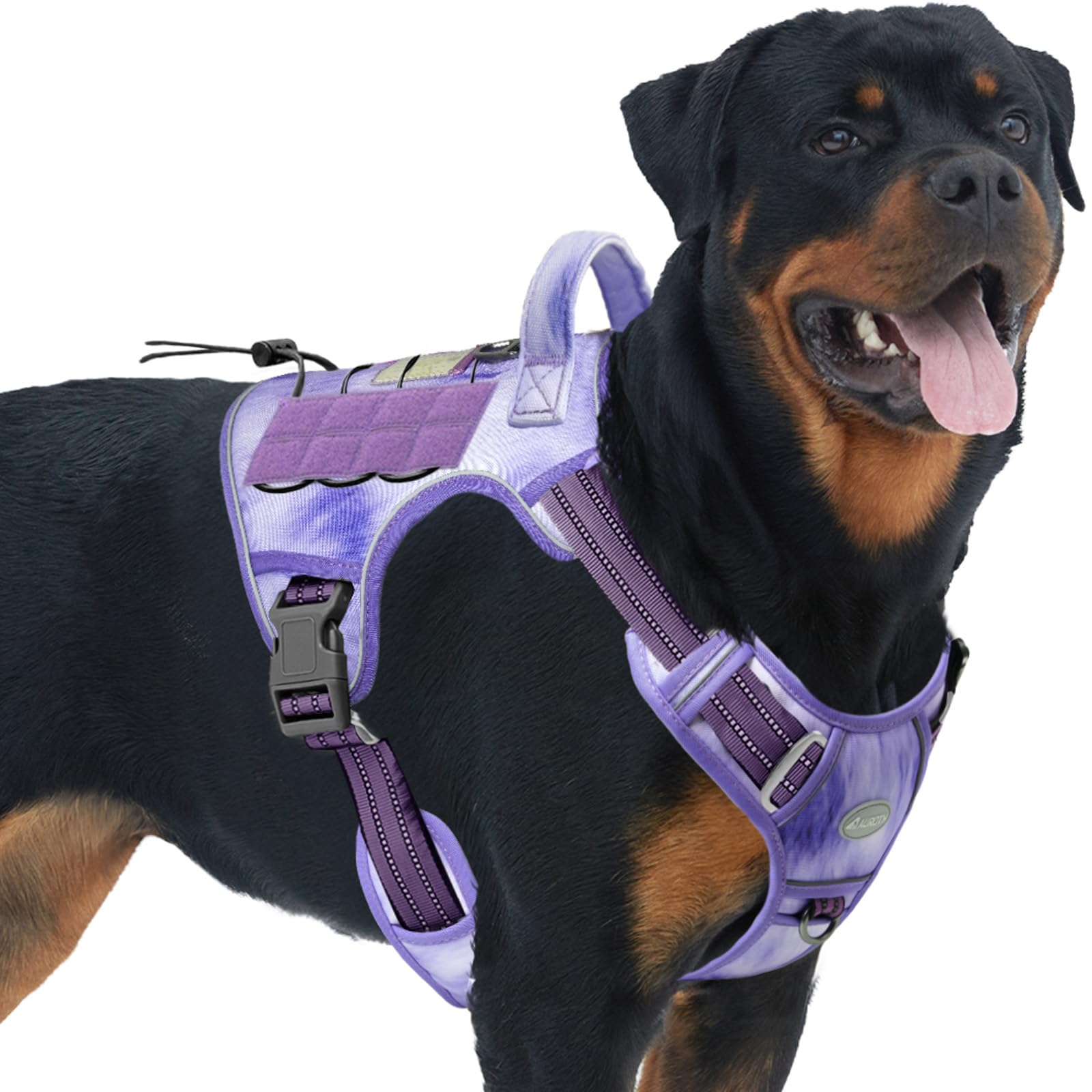 Auroth Tactical Dog Harness – No Pull Adjustable Pet Harness with Leash for Large Dogs (Multiple Sizes & Colors)