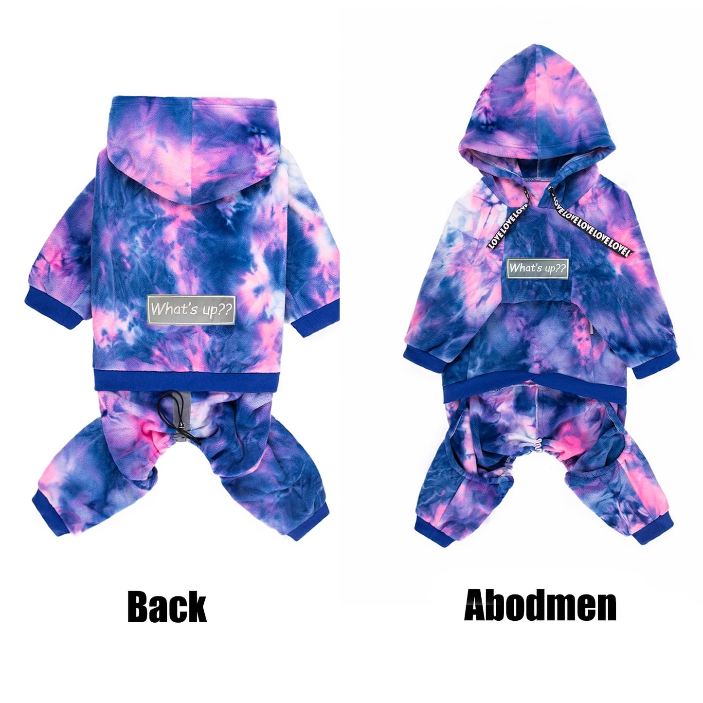 Dog Hoodies Winter Coat for Large and Medium Dogs - Pullover 9 Legs Warm Coat with Hood for Cold Weather - Available in Red, Pink, and Grey