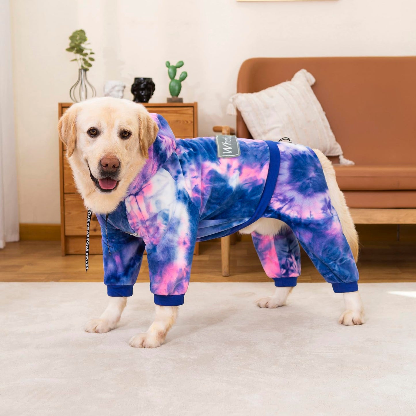 Dog Hoodies Winter Coat for Large and Medium Dogs - Pullover 9 Legs Warm Coat with Hood for Cold Weather - Available in Red, Pink, and Grey