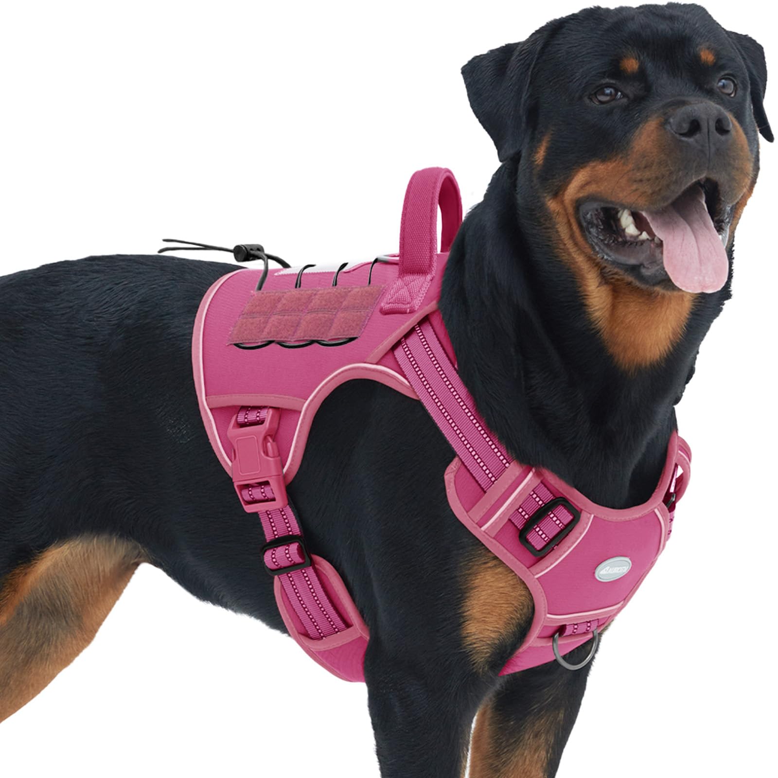 Auroth Tactical Dog Harness – No Pull Adjustable Pet Harness with Leash for Large Dogs (Multiple Sizes & Colors)