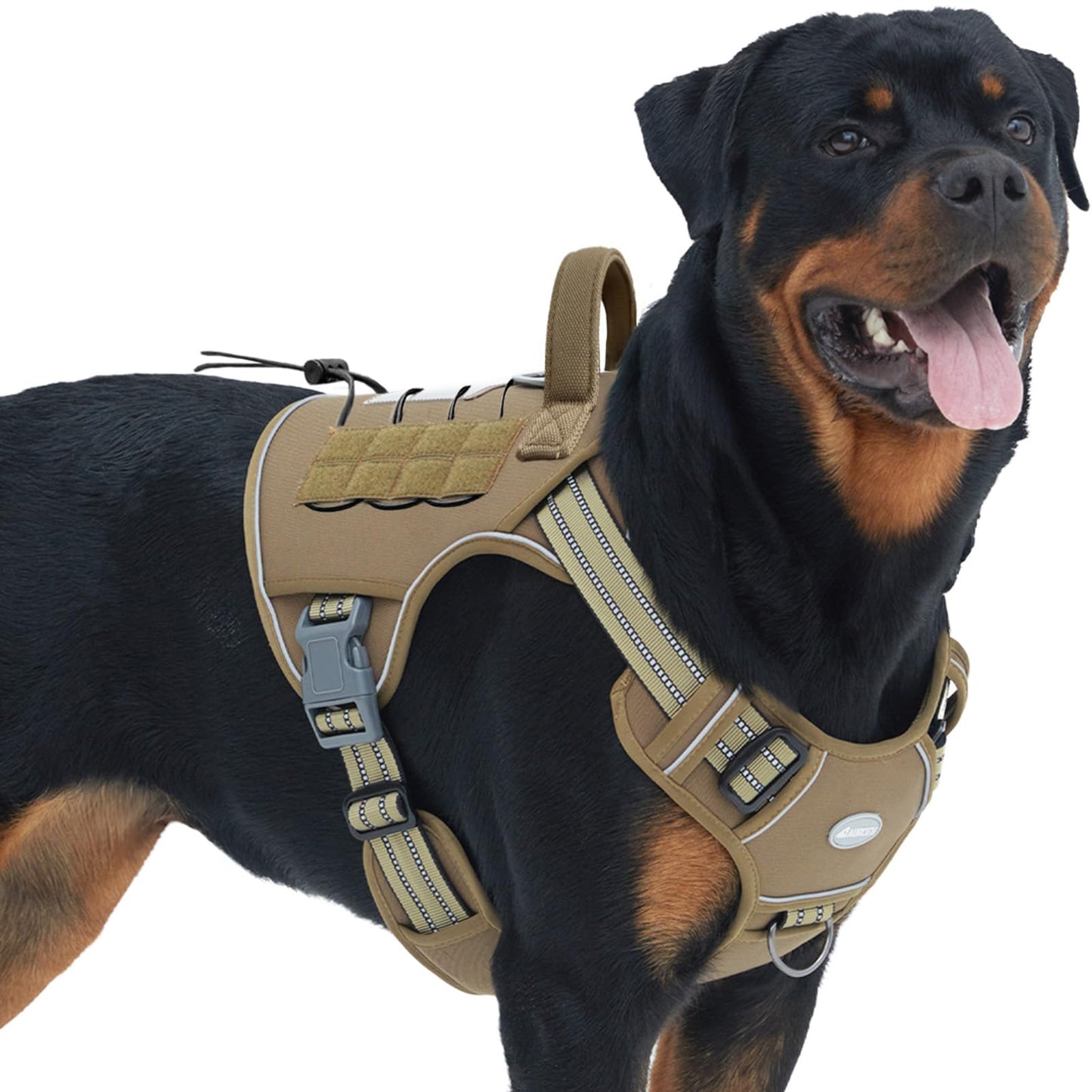 Auroth Tactical Dog Harness – No Pull Adjustable Pet Harness with Leash for Large Dogs (Multiple Sizes & Colors)