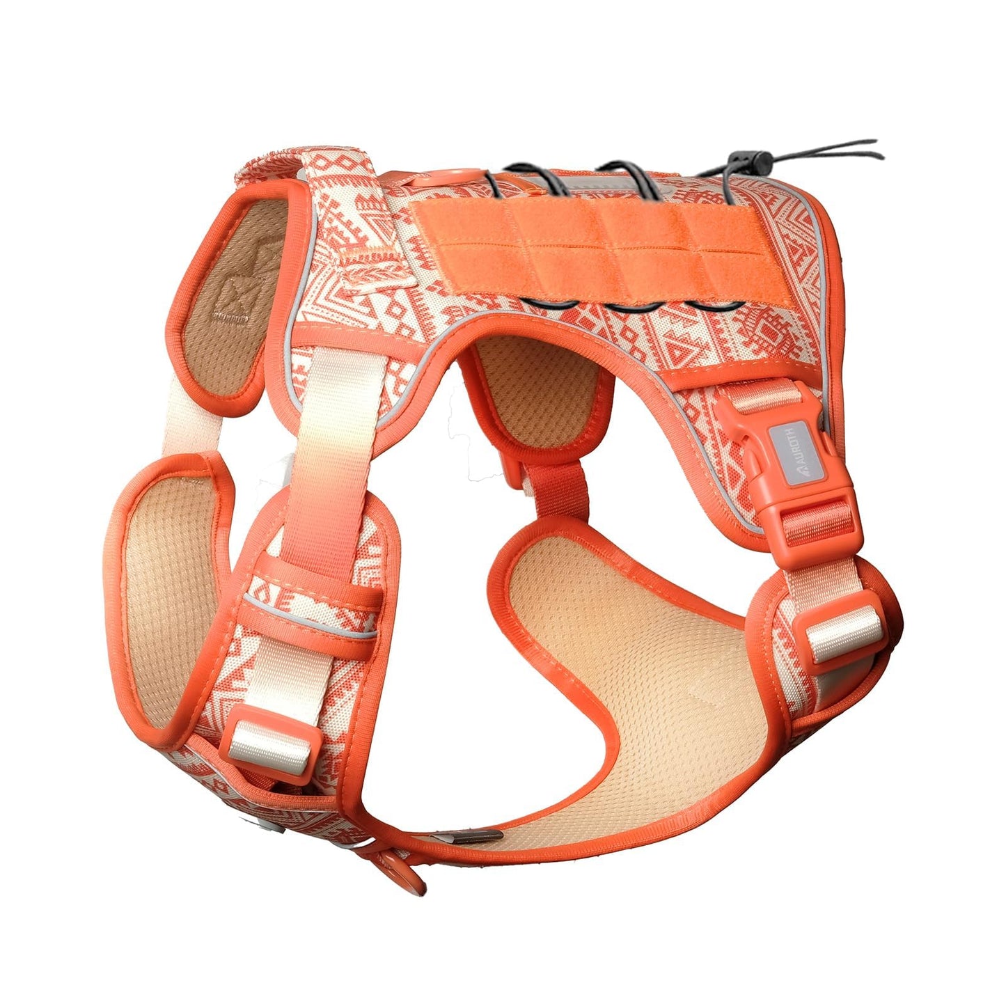 Auroth Tactical Dog Harness – No Pull Adjustable Pet Harness with Leash for Large Dogs (Multiple Sizes & Colors)
