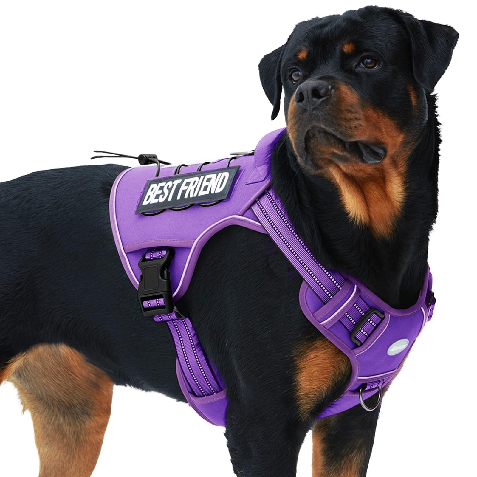 Auroth Tactical Dog Harness – No Pull Adjustable Pet Harness with Leash for Large Dogs (Multiple Sizes & Colors)