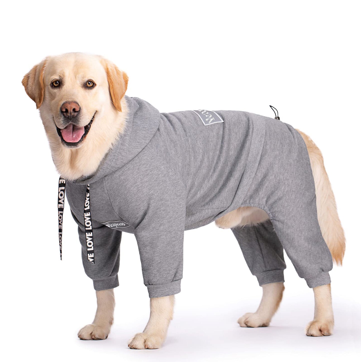 Dog Hoodies Winter Coat for Large and Medium Dogs - Pullover 9 Legs Warm Coat with Hood for Cold Weather - Available in Red, Pink, and Grey