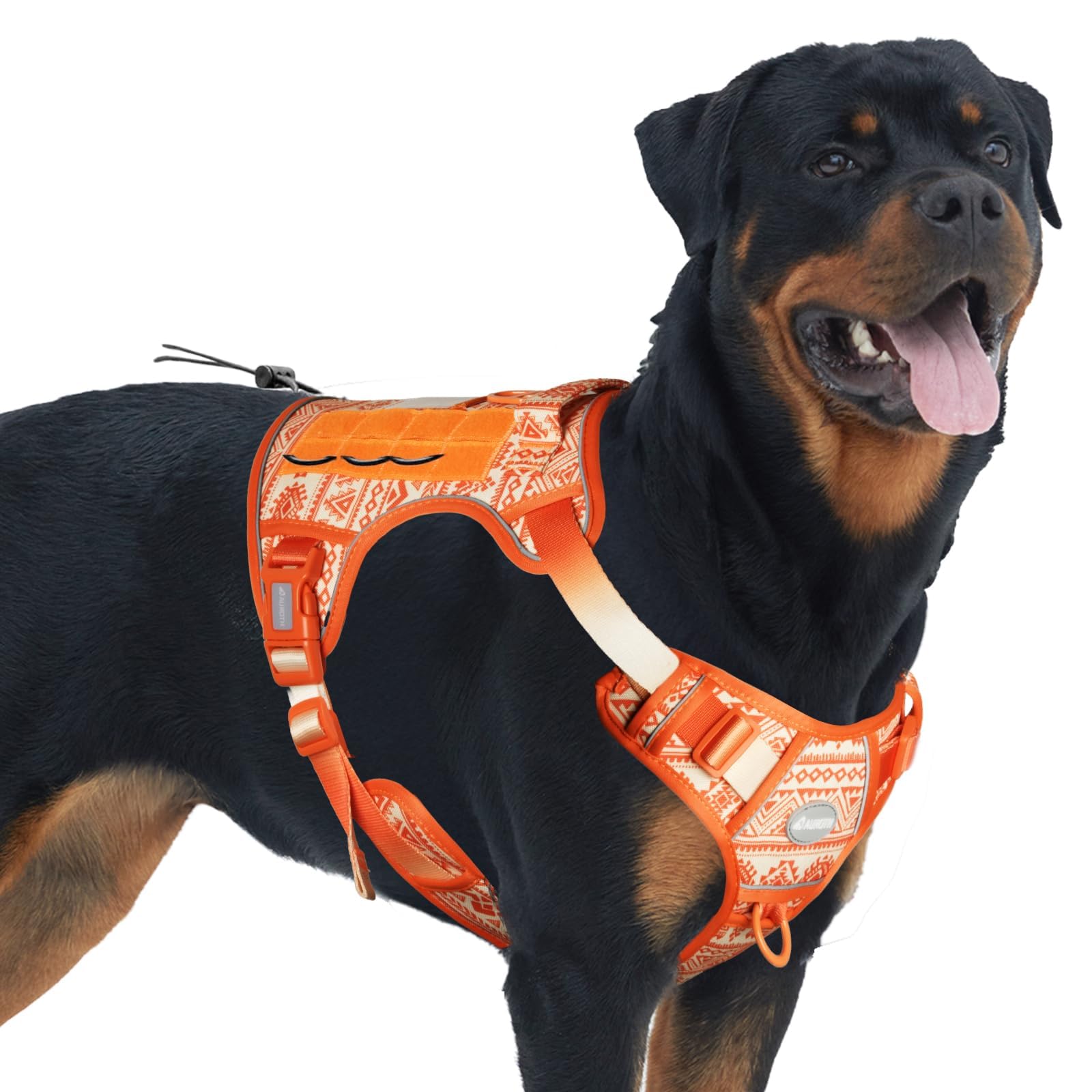 Auroth Tactical Dog Harness – No Pull Adjustable Pet Harness with Leash for Large Dogs (Multiple Sizes & Colors)