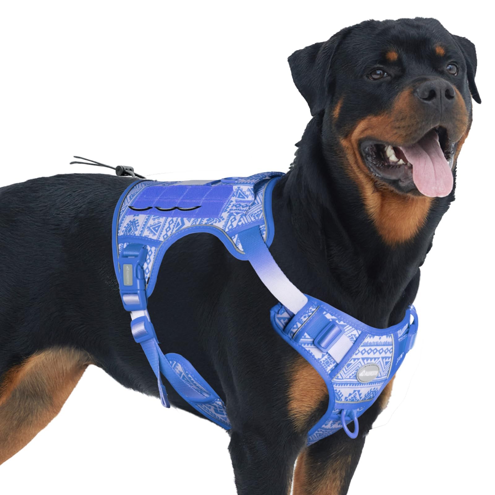 Auroth Tactical Dog Harness – No Pull Adjustable Pet Harness with Leash for Large Dogs (Multiple Sizes & Colors)