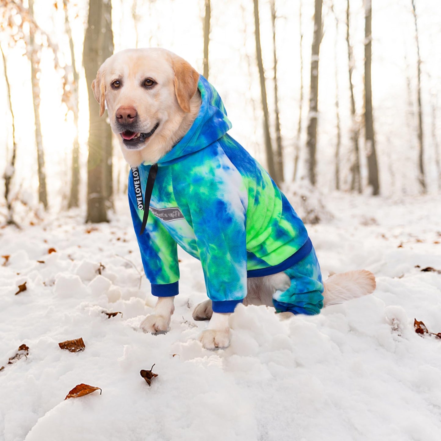 Dog Hoodies Winter Coat for Large and Medium Dogs - Pullover 9 Legs Warm Coat with Hood for Cold Weather - Available in Red, Pink, and Grey