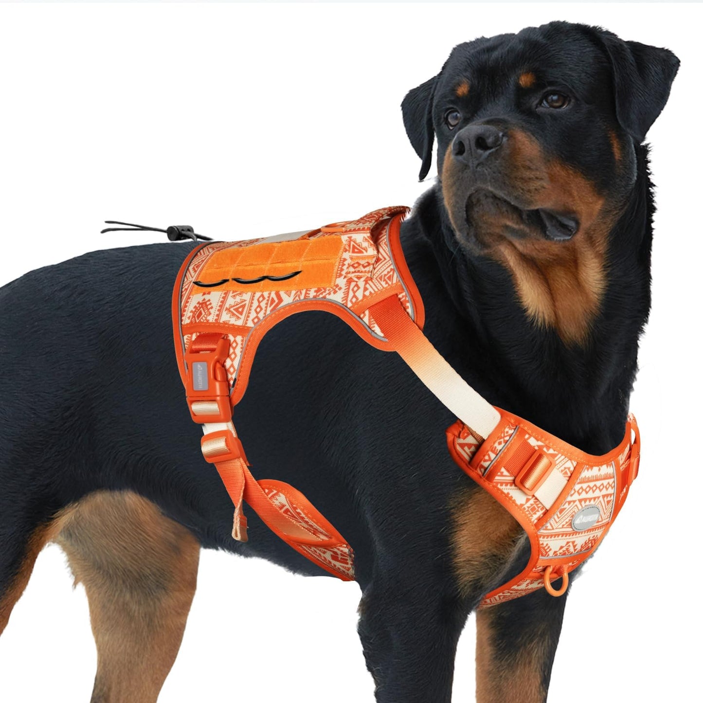Auroth Tactical Dog Harness – No Pull Adjustable Pet Harness with Leash for Large Dogs (Multiple Sizes & Colors)