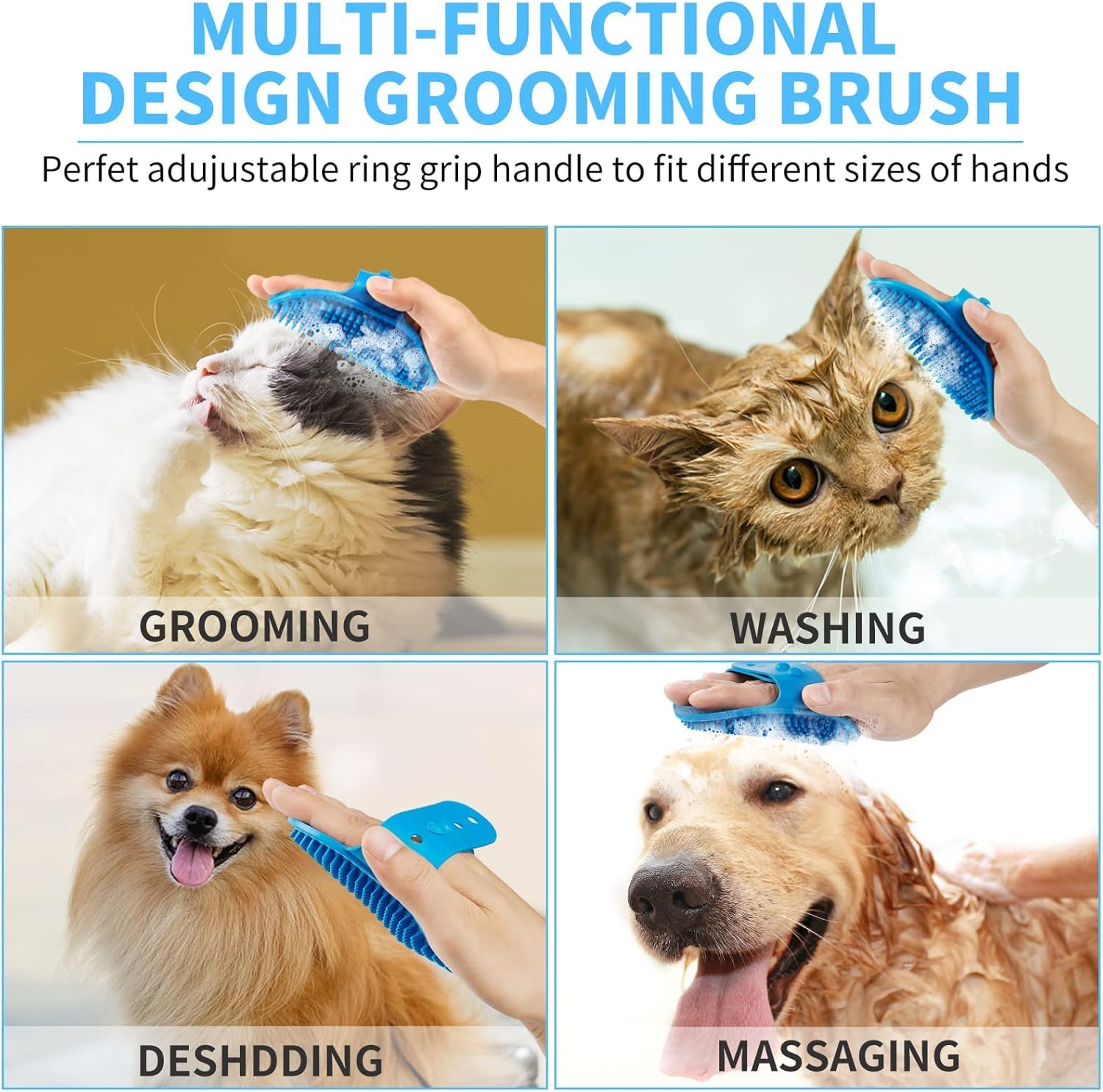 Professional 7-in-1 Dog Paw Cleaner for Dogs & Cats - Includes Portable Paw Washer, Bath Brush, 2 Toothbrushes & 3 Absorbent Towels