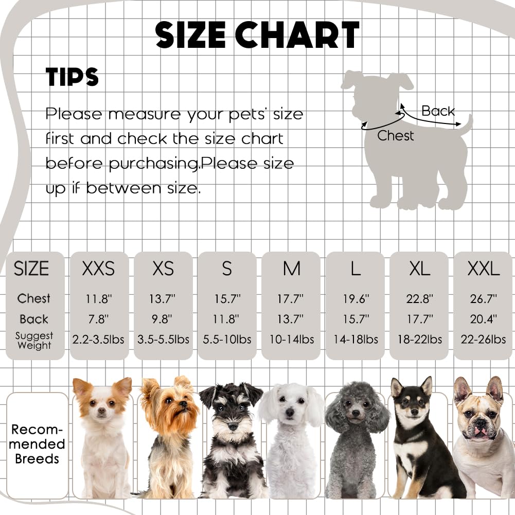 3 Pack Dog Sweaters for Small Dogs - Soft Fleece Winter Clothes for Pets (Navy Blue, Grey & Light Blue)