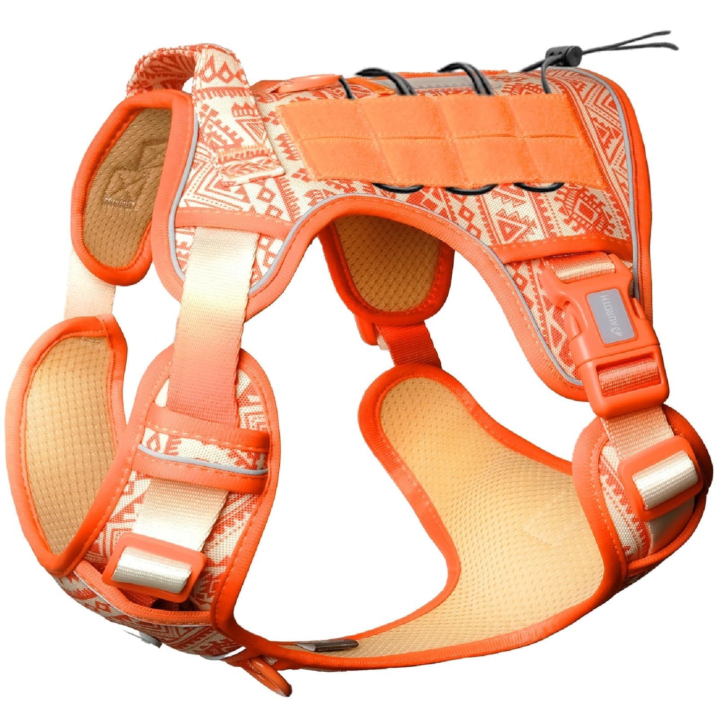Auroth Tactical Dog Harness – No Pull Adjustable Pet Harness with Leash for Large Dogs (Multiple Sizes & Colors)
