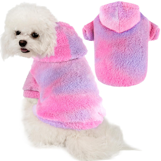 Fuzzy Dog Hoodie Sweatshirt for Large Dogs – Soft, Stretchy, Double-Sided Fleece Hoodie for Winter Warmth (Multiple Sizes)