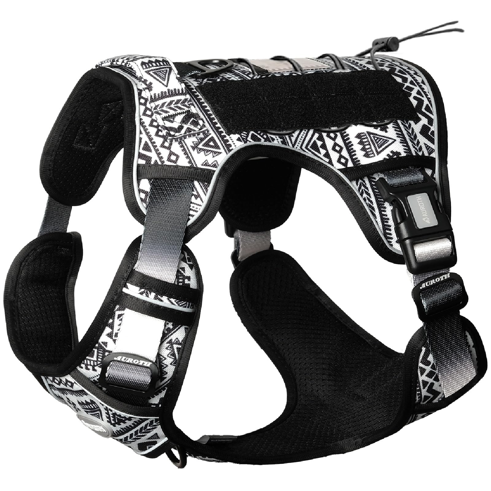 Auroth Tactical Dog Harness – No Pull Adjustable Pet Harness with Leash for Large Dogs (Multiple Sizes & Colors)