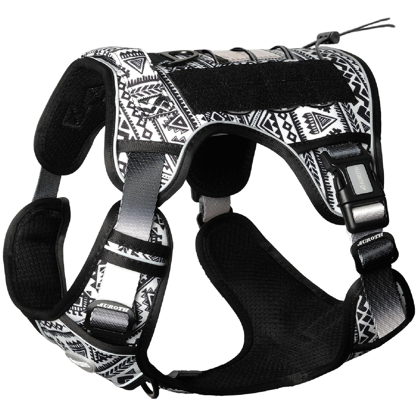 Auroth Tactical Dog Harness – No Pull Adjustable Pet Harness with Leash for Large Dogs (Multiple Sizes & Colors)