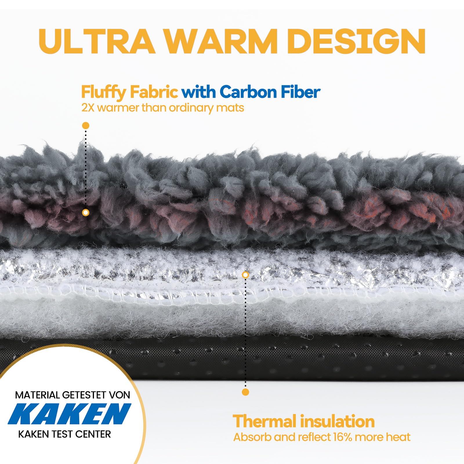 Self Warming Cat Bed Self Heating Cat Dog Mat 24 x 18 inch Extra Warm Thermal Pet Pad for Indoor Outdoor Pets with Removable Cover Non-Slip Bottom Washable Light Grey Non Electric