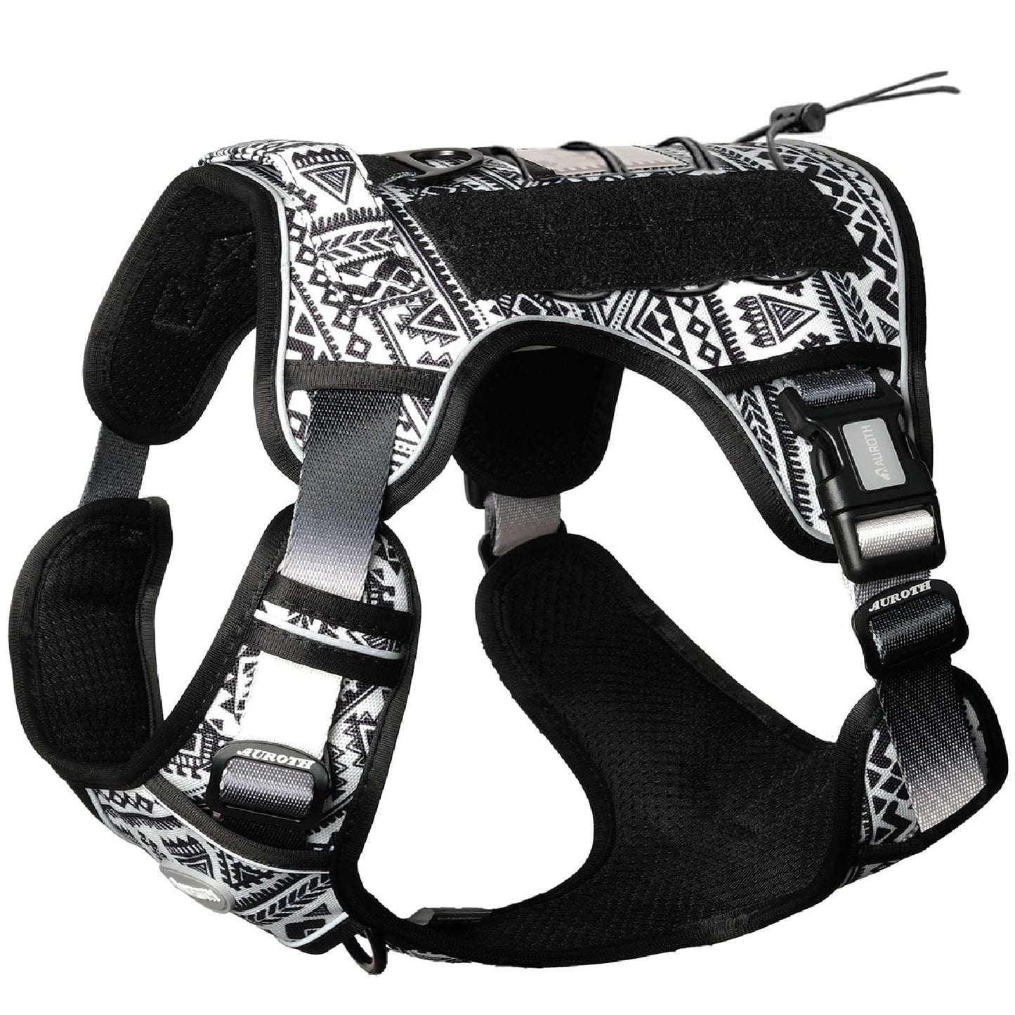 Auroth Tactical Dog Harness – No Pull Adjustable Pet Harness with Leash for Large Dogs (Multiple Sizes & Colors)
