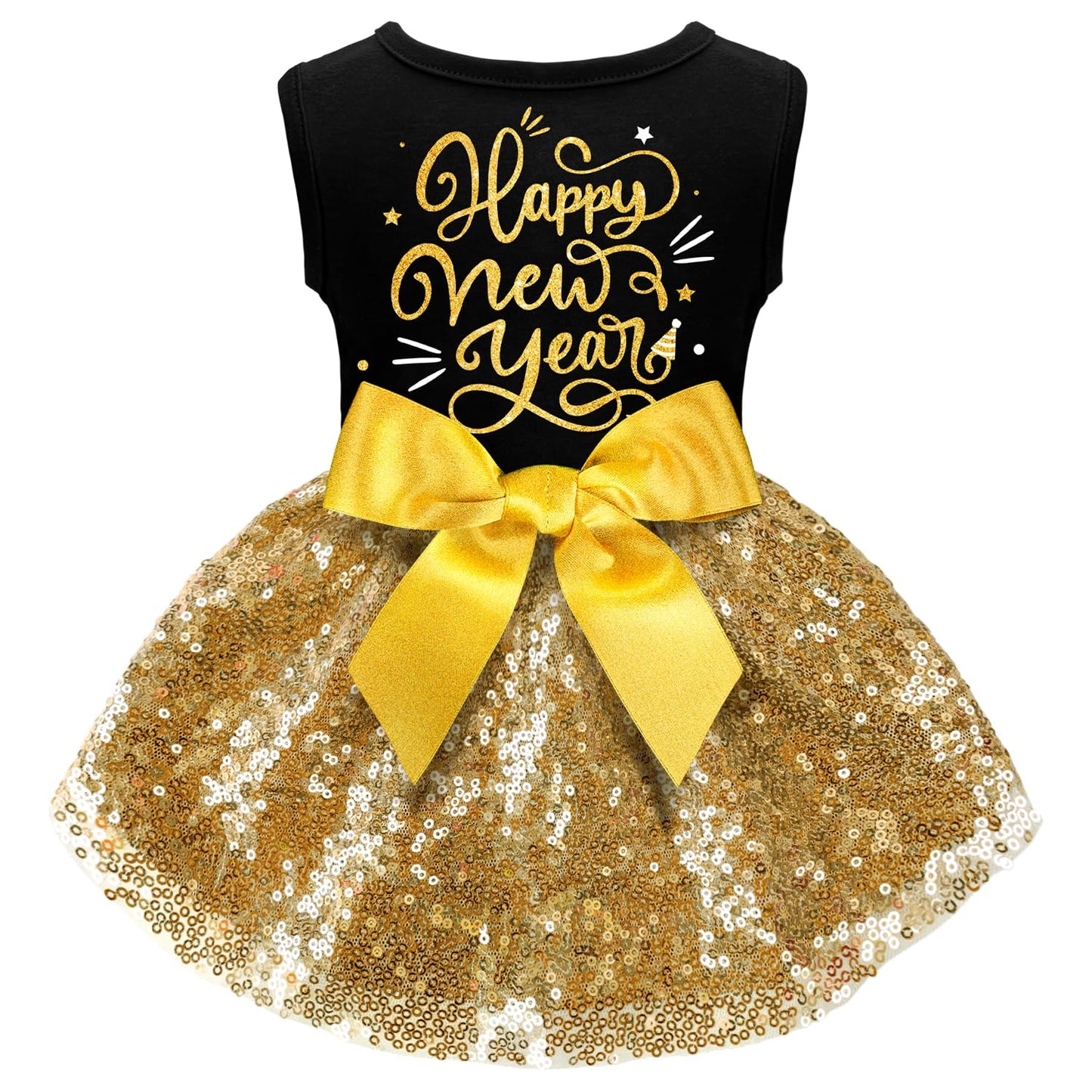 Dog Christmas Outfit - Merry Woofmas Dog Dress with Bowknot Tulle for Small & Medium Dogs