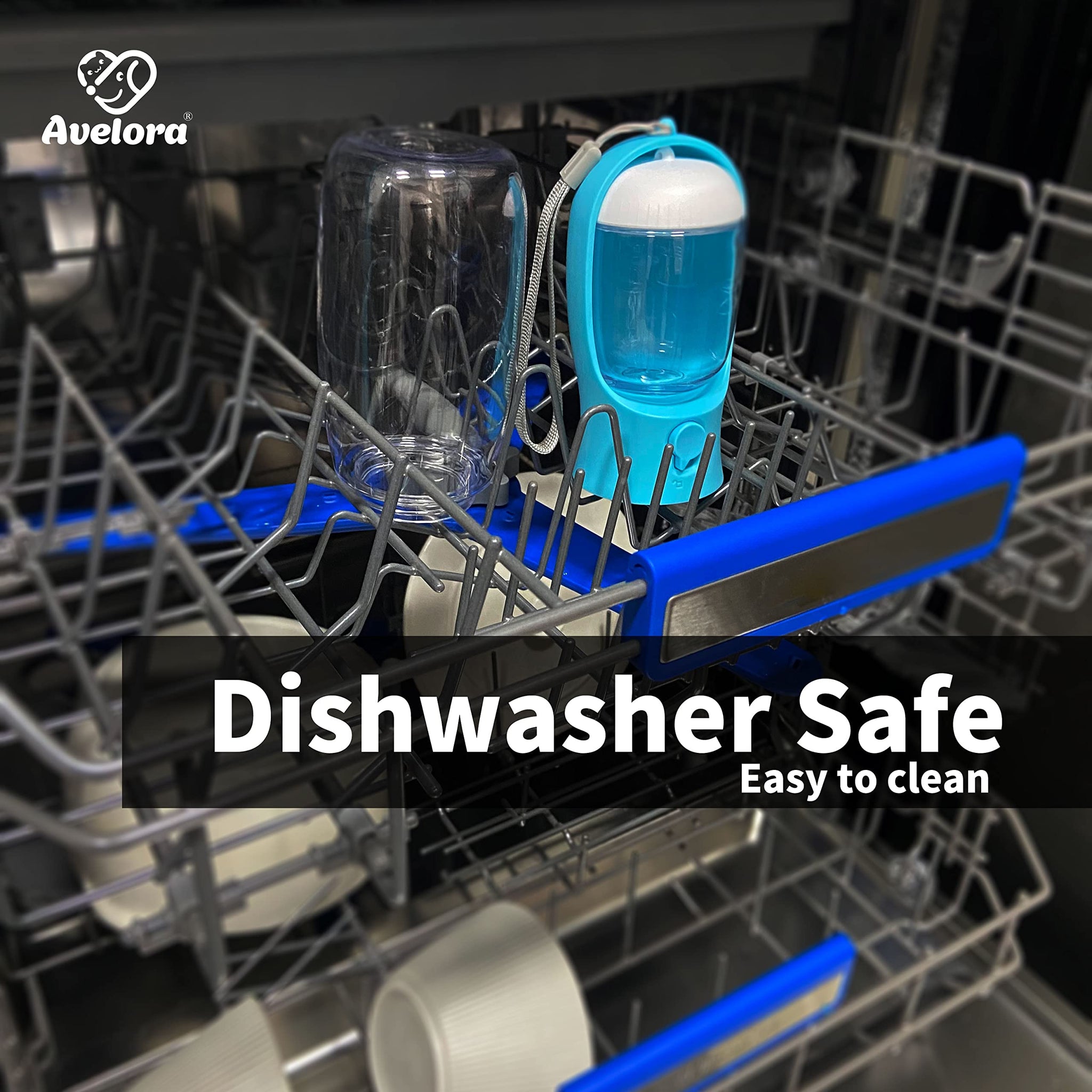 Portable Dog Water Bottle with Food Container | Outdoor Water Dispenser for Dogs, Cats, & Small Pets | 10oz