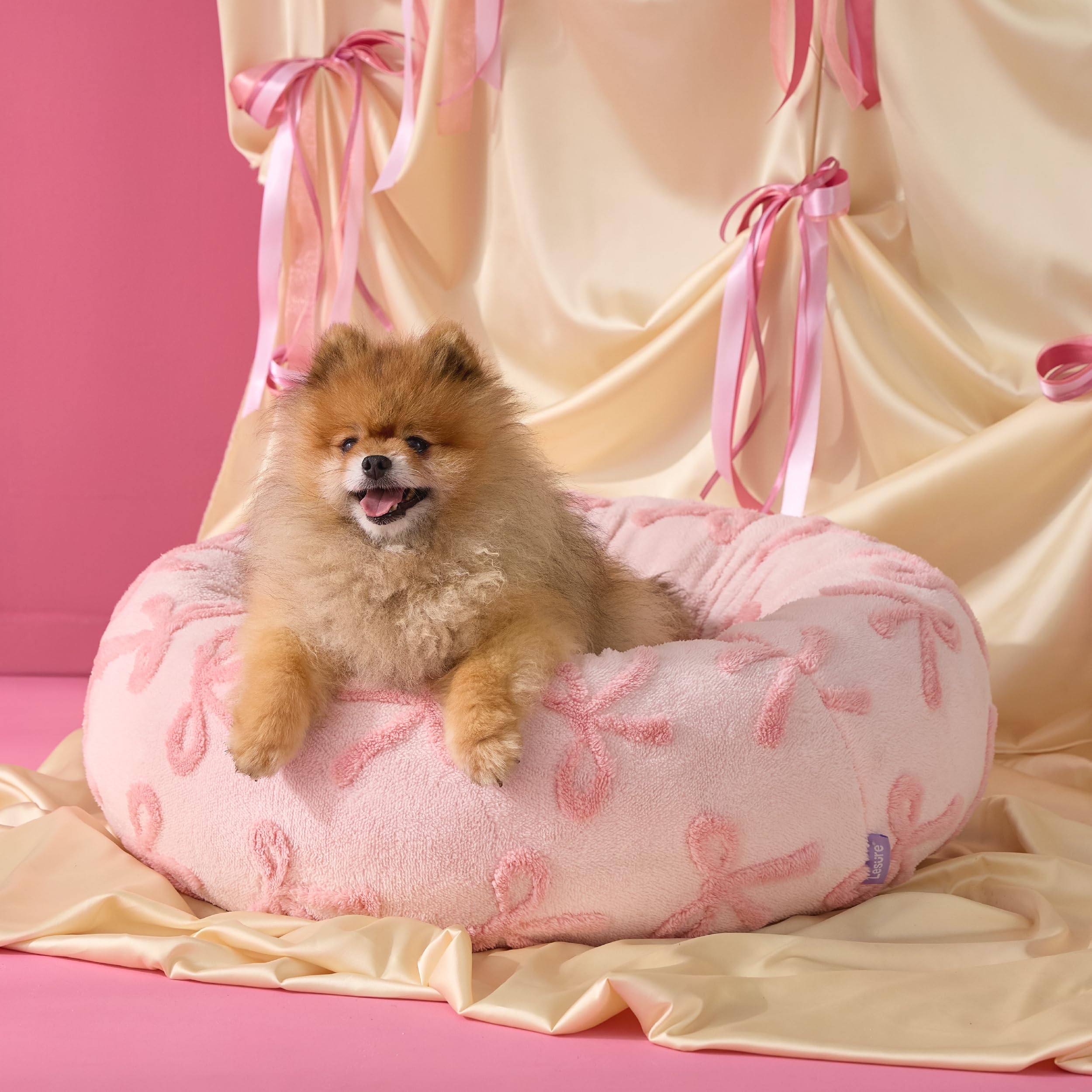 LE SURE Donut Dog Bed — Cozy, Washable & Calming Bed for Small to Large Dogs