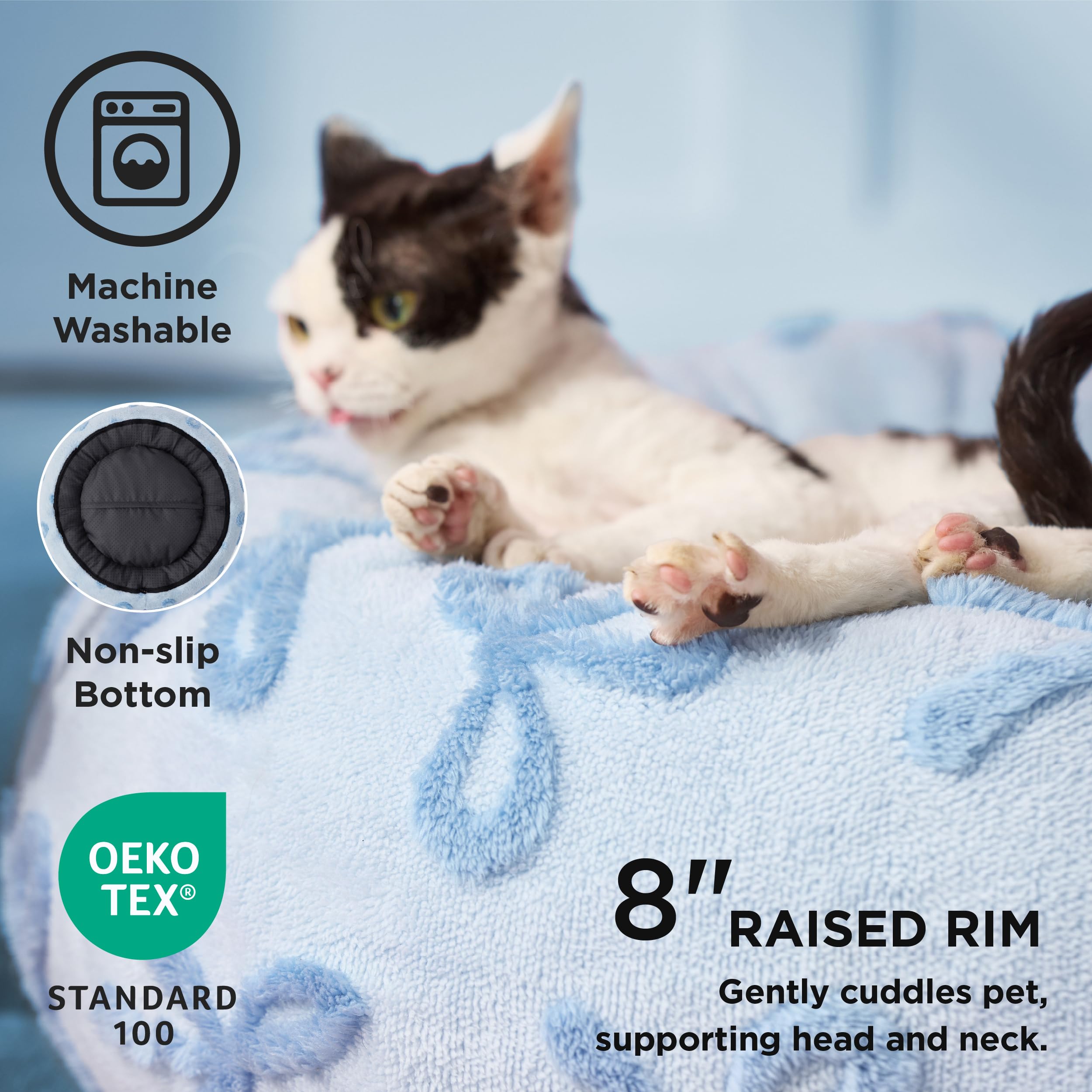 LE SURE Donut Dog Bed — Cozy, Washable & Calming Bed for Small to Large Dogs