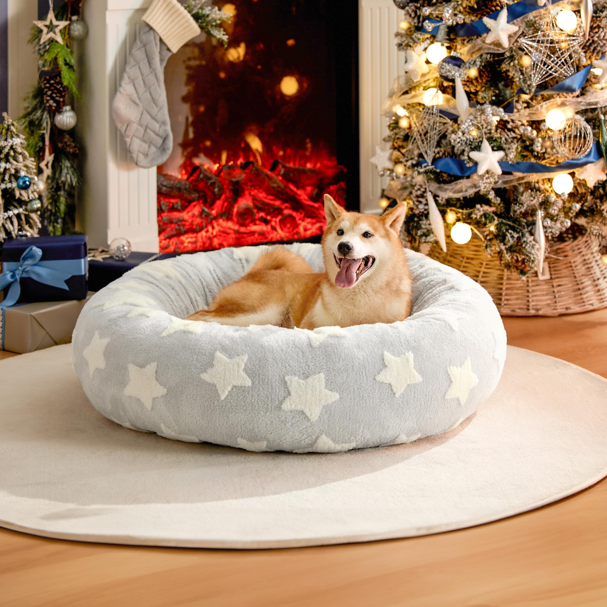 LE SURE Donut Dog Bed — Cozy, Washable & Calming Bed for Small to Large Dogs