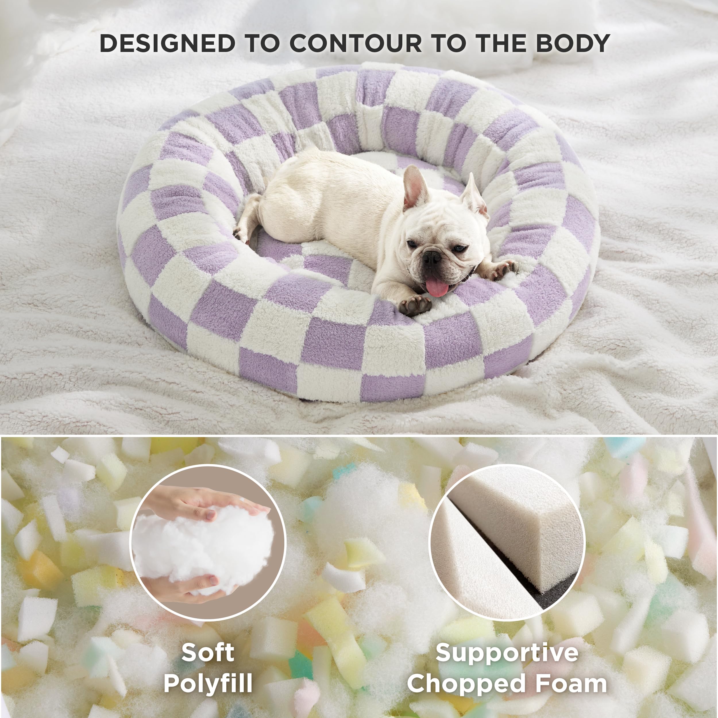 LE SURE Donut Dog Bed — Cozy, Washable & Calming Bed for Small to Large Dogs