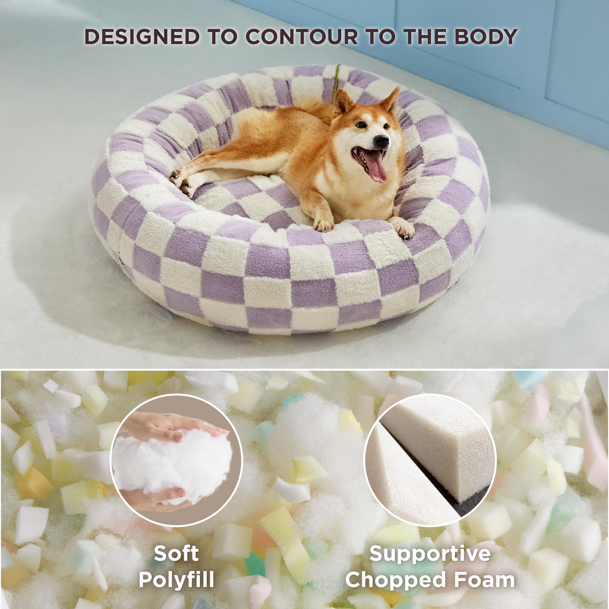 LE SURE Donut Dog Bed — Cozy, Washable & Calming Bed for Small to Large Dogs